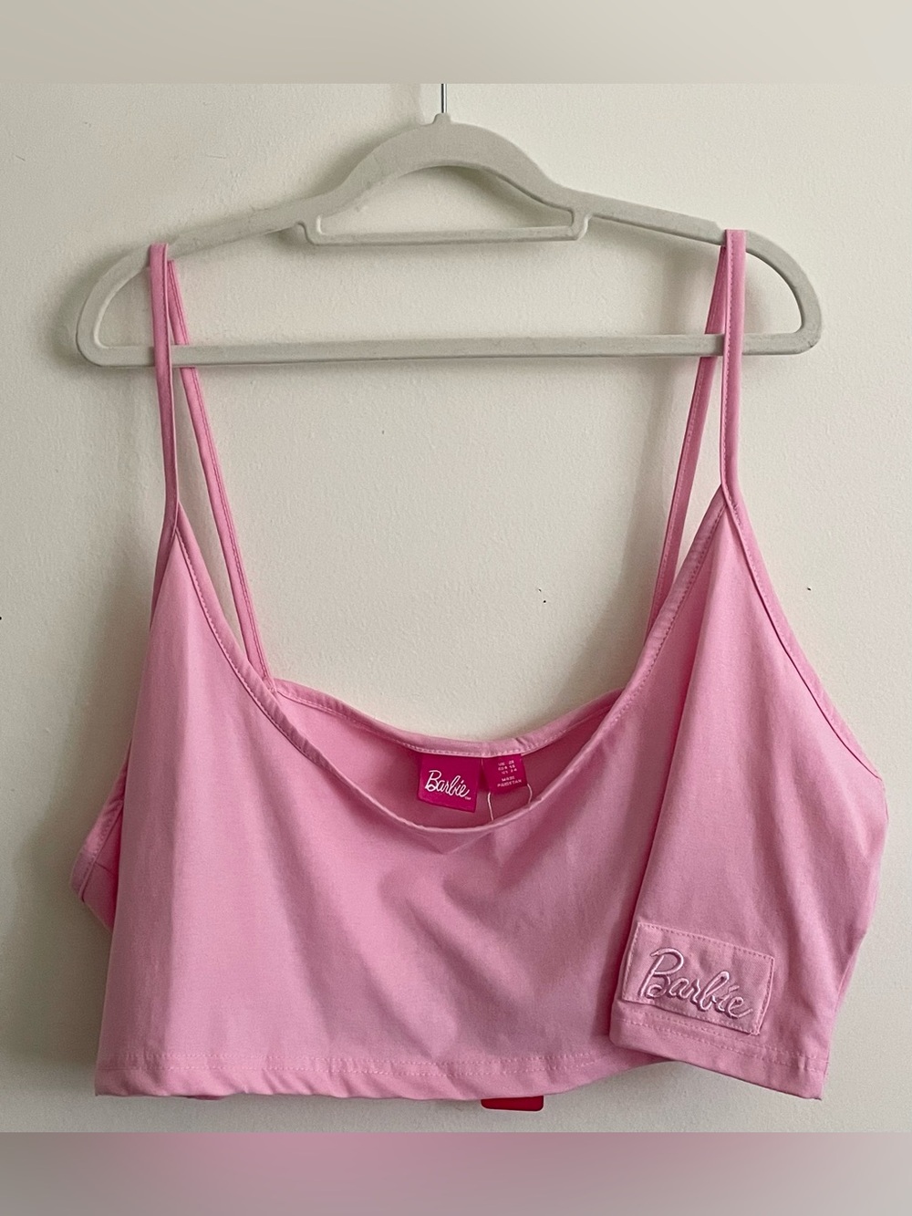 💅🏻 NWT Barbie for Boohoo Light Pink Crop Top 💅🏻